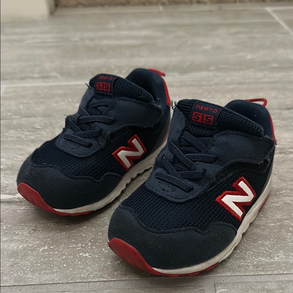 New Balance Kids' Navy and Red Sneakers